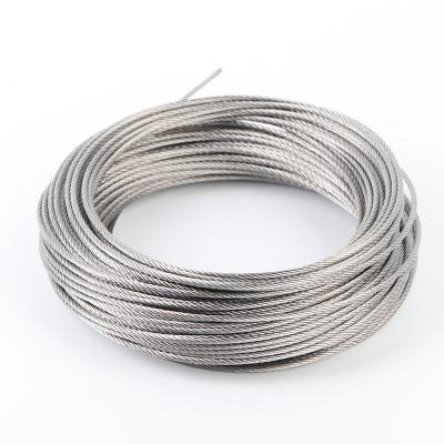 China Multi Application Hot Sale Manufacturer 316 3mm Stainless Steel Wire Rope Cable 1x7 for sale