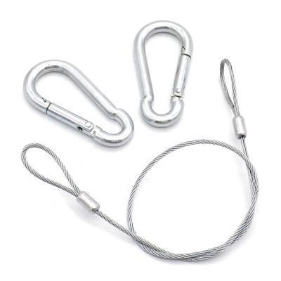 China MANUFACTURE Popular Customized Processing Of Various Specifications Stainless Steel Wire Rope Sling With Two Hooks for sale