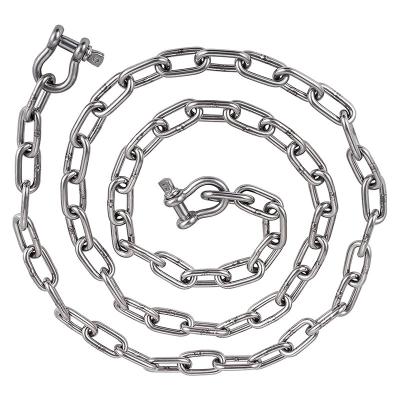 China Customized Outdoor Wholesale For DIN763 766 Stock Long Round Link Chain AISI304 316 for sale