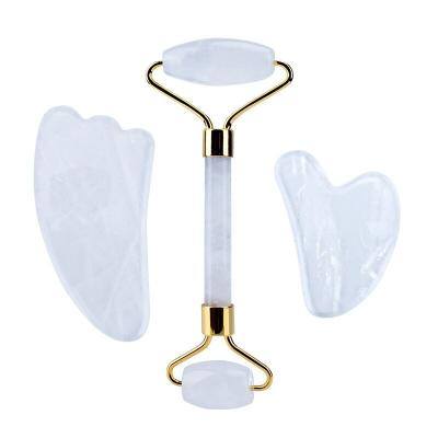 China Face Best selling Anti-aging Slimming Clear Quartz Stone Natural Clear Quartz Gua Sha Massage Board for face and body for sale