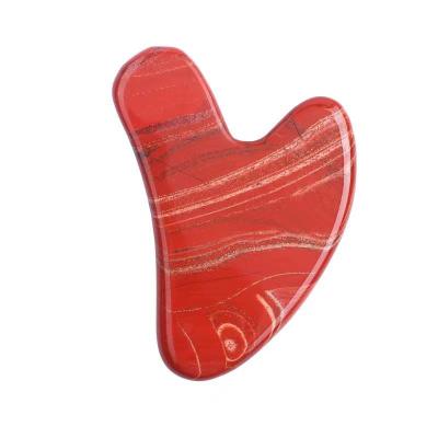 China Face Wholesale High Quality Face Gua Sha Stone best price Blue Spot Blue stone Red jasper Gua Sha board for sale