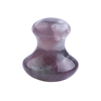 China Handhold Portable Handheld Health Jade Gua sha Stone Mushroom Shape Beauty face Roller for sale