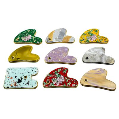 China Face Original supply Porcelain gua sha Ceramic gua sha tool massager board scrap plate tool for sale