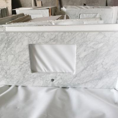 China High Quality White Carrara Marble Vanity Top undment Sink Manufacture / Exporter for sale