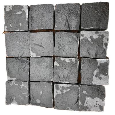 China Modern black natural face granite cubbe stone for outdoor paving stone for sale