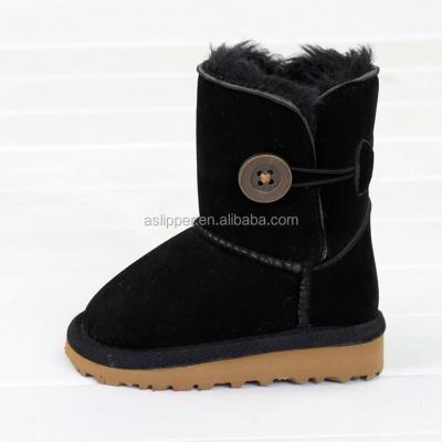 China 2014 New Style Black Snow Boot EVA Outsole Size Long Cut Kids Boots for sale