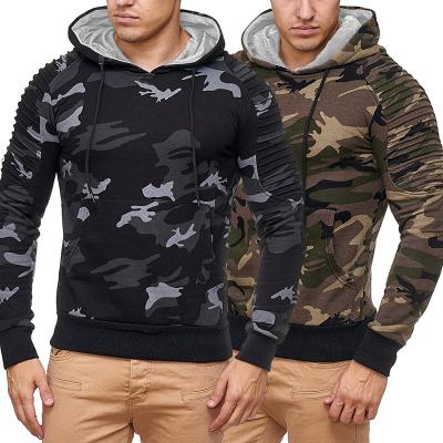 China European and American men's hoodies autumn camouflage hoodie pullover fashion QUICK DRY customized sweater with drawstring for sale