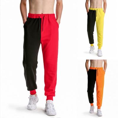 China Wholesale Cheap Breathable Plus Size Color Blocking Custom Drawstring Gym Men's Casual Joggers for sale