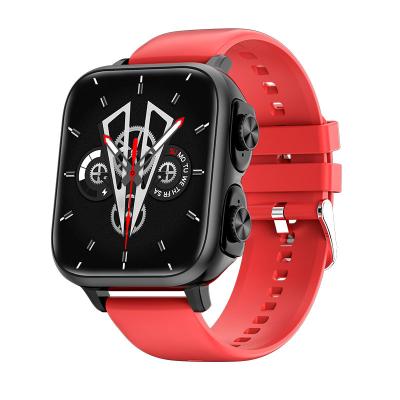 China MP3 Playback Smart Bracelet With Rate Monitor Sports Time Sports Watch Men Women Long TWS BT Earphone Heart Bracelet Red for sale