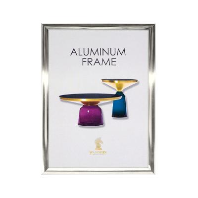 China Wamshin Wooden Silver Frame 1.8 mm 2.5mm MDF Clear Glass Board 10*15cm Metal Picture Photo Aluminum Frame for sale