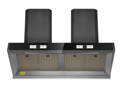 China 75m3/min Suction Power Touch Panel Commercial Range Vent Hood With Baffle Filter Double Motors CY180-B for sale