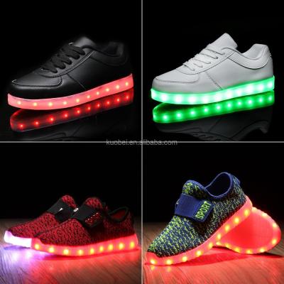 China Wholesale Cheap Price Rubber Adult Glow Luminous Light Led Shoes for sale