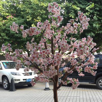 China Floor Christmas Cherry Wedding Flowers Tree Pink Color Simulation Artificial Cherry Blossom Tree for sale