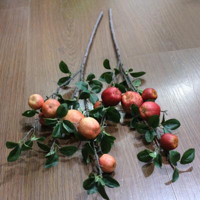 China Home Decor Hot Selling Decorative Artificial Flower Branches Christmas Decoration Simulation Mini Apple Fruit Branches for sale