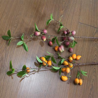 China Home Decoration Hot Selling Foam Single Stem Artificial Mango Fruit For Christmas Decoration for sale