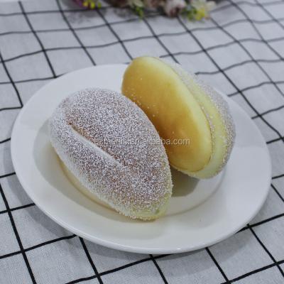 China New environmental protection fashion simulation bread cake Kawaii DIY bread green cream food for sale