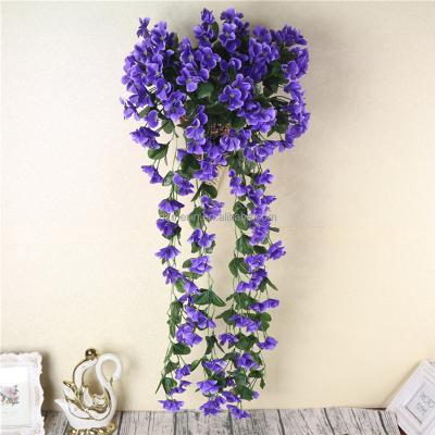 China Wholesale Wedding and Party Decoration Home Office Wedding Decoration Gifts Artificial Purple Hanging Wall Rattan for sale