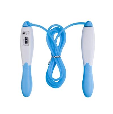 China Plastic High Quality Digital Jump Rope Lose Weight House PVC Plastic Skipping Rope Blue For Kids And Adults for sale