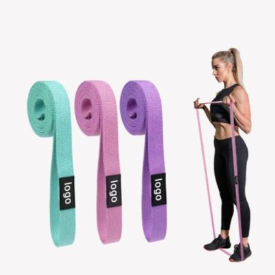 China Polyester Fabric Pilates Yoga Strength Training Physiotherapy Rehab Premium Quality Fitness Bands Exercise Bands Colorful Purple Yellow for sale