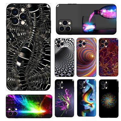 China 3D Anti-fall Pattern Shockproof TPU Clear Cell Phone Case For Apple iPhone 11 12 Pro Max Series for sale