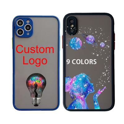 China Luxury Anti-fall Custom Print Cases TPU PC Hybrid Silicone Frosted Print Phone Case For iPhone 12 Pro 11 7 Plus Max for sale