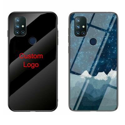 China Anti-drop Personal Logo Shockproof Shell Protective Glass + TPU Back Cell Phone Case Cover For OnePlus 6 7 8T 9 pro Nord for sale