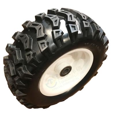 China Building Material Shops 16 Inch PU Foam Wheel Trailer Flat Free Wheel Parts For Garden Motor Yard Quad for sale