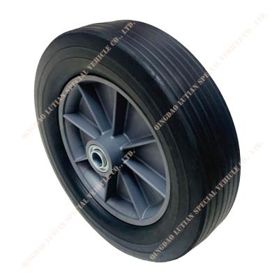 China PP Wheel Center With Ball Bearing Heavy Duty Solid Rubber Wheel Solid Rubber Wheel Low Noise Solid Rubber Tire for sale