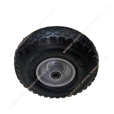 China 4 PAIRS Tire 10 inch 4 Pair Tire Steel Rim Trolley Pneumatic Rubber Wheel 10