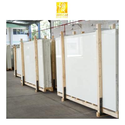 China Modern high quality pure white nano crystallized cheap nano white artificial marble stone glass slabs stone for sale