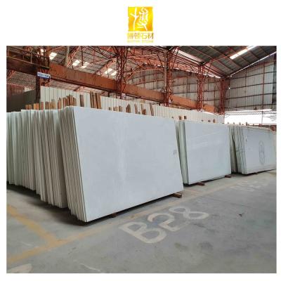 China BOTON STONE 1500*3000 Large Slab Nano White Marble Slabs Panel Modern White Marble Kitchen Countertops White Marble Countertops for sale