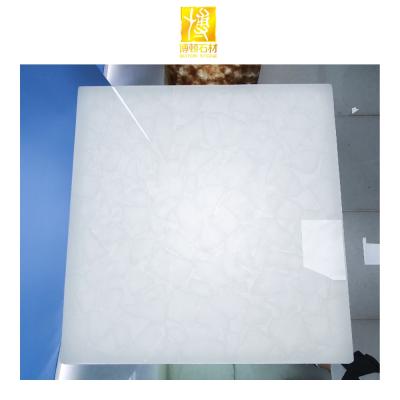 China Modern Luxury Decorative Glass Jade Artificial Light Translucent Stone for sale