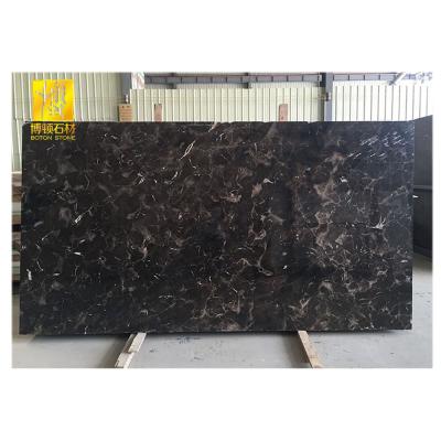 China Modern BOTON STONE Factory Chinese Dark Emperador Stone Block Marble Slab Marmol Floor Tiles for sale