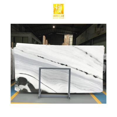 China China Modern Bedroom STONE BOTON Elegant White Marble Wall Slab Tile Floors Panda Marble Countertop Table Top for sale