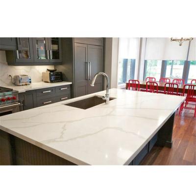 China Modern white calacatta quartz kitchen countertops on popular sale for sale