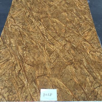 China Panel de chapa de mármol de PVC CE espesor 6 mm Brillante para pared interior en venta