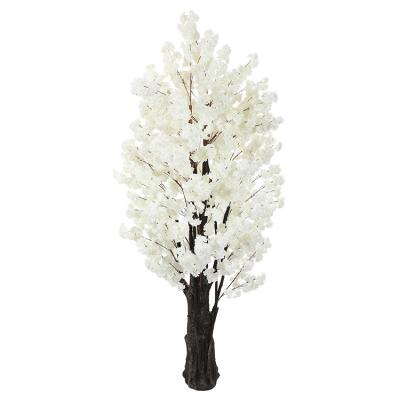 China Home Office Plants Wedding Eco-Friendly Outdoor Plastic Green Shrubs Decoration Handmade Cherry Blossoms Large for sale