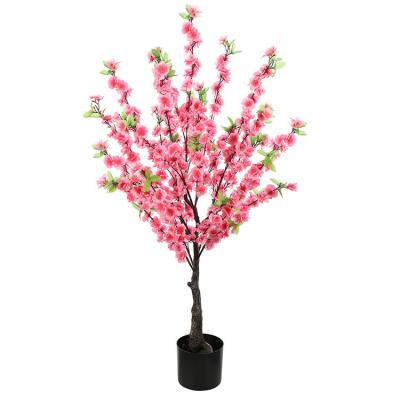 China Environmentally friendly plant simulation branch peach blossom branches in living room bedroom green plant decoration for sale