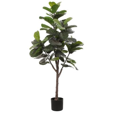 China 145cm simulation piano leaf environment friendly potted plant ficus home decoration plants single lyre fig bonsai for sale