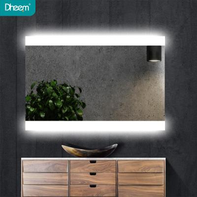 China DHEEM Hotel Wall Lighted Luxury Chinese Smart LED Bathroom Backlit Mirror for sale