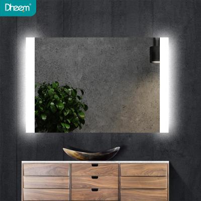 China Fashion Touch Illuminated Dimmable LED Backlit Makeup Mirror For Bathroom for sale