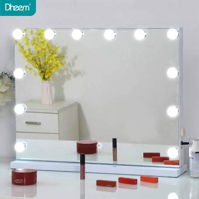 China Beauty Hollywood Lighted Makeup Cosmetic Vanity Mirror With LED Bulbs for sale