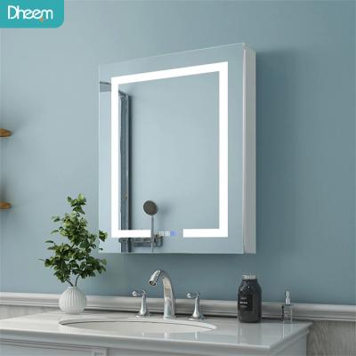 China Wall Mount Bathroom Mirror Medicine Cabinet Modern Led Lightweight Luxury Bathroom Cabinets With Smart Mirror for sale