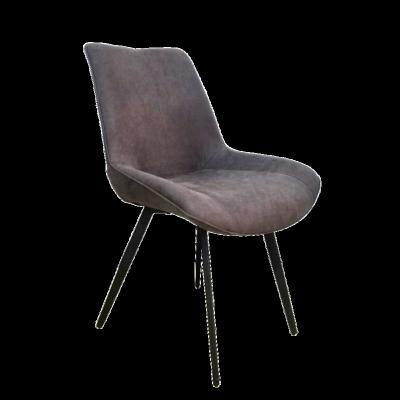 China Dining Chair Office Living Room Heat Transfer Wood Effect Metal Leg Modern Restaurant Fabric/PU Dining Chair for sale