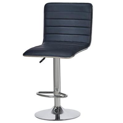 China Modern Chromed Modern Adjustable Leg Height PU Bar Chair for sale