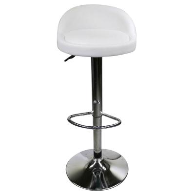 China Adjustable (Height) Modern Height Adjustable Chromed Leg Around Seat PU Bar Stool for sale