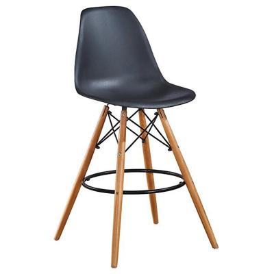 China Modern Modern Bar Stool Plastic Chair PP Wood Leg for sale