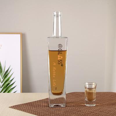 China Amazon Hot Sale Spirit Bottle Glassware Tequila&Vodka Glass Bottle With Custom Cap for sale