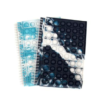 China Soft/Exquisite/Custom Silicone A5 Decompression Gift Pop It Finger Diary Decompression Bubble Notebook for sale