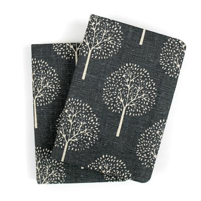 China Custom Ordinary Black Diary Canvas Cover Journal Soft/Exquisite Gift Hot Selling Notebooks For School for sale